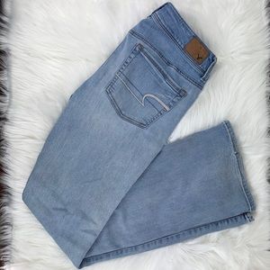 🛍 5 for $25 🛍 AEO light wash jeans whisker